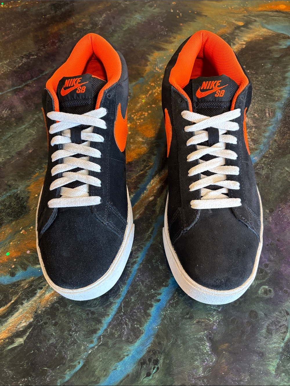 Nike SB Blazer Black/Orange 395771-001) Men’s 11 Preowned Excellent Condition - Picture 5 of 8